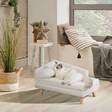 Luxury Dog Cat Raised Chaise Lounge - White - 1 / Chase Pet Lounge / Medium - Plush - image 11