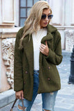 Women's Full Lapel Collar Sherpa Coat - Khaki - Sherpa Coat - 5XL - Polyester - image 49
