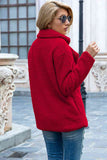 Women's Full Lapel Collar Sherpa Coat - Khaki - Sherpa Coat - 5XL - Polyester - image 11