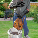 Funki Buys | Gloves | BBQ Smoker Protective ... - Black/Red - Heat Resistant Griller Gloves / 14 inches / Neoprene - image 13