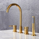 Bath Taps Luxury Brass Bath Shower Set - Gold - 1 / Brushed / Bath Faucet - Large - Stainless Steel - image 10