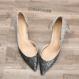 Women's Elegant Glitter Wedding Shoes - Black - Glitter Wedding Heels - 43 B - PU Leather - image 43