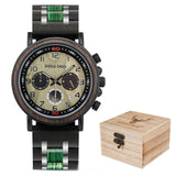 Men's Wooden Quartz Wrist Stop Watch - Blue/Black - E03-1 / Wood Watch - Wood/Stainless Steel - image 39