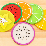 Fruit Design Drink Mats 6-7 Pcs Sets - Mixed - 7 Pcs Cup Coasters - Small - Silicone Rubber - image 2