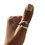 Unisex Adjustable Holding Hands Hug Ring - Gold 1 - Hug Ring - One Size - Zinc Alloy - image 16