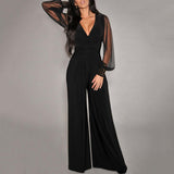 Women's Sassy Wide Leg Evening Pant Suit - Black - Wide Leg Evening Pant Suit - 3XL - Polyester Chiffon - image 21