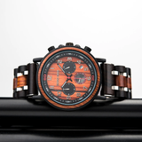Men's Wooden Quartz Wrist Stop Watch - Blue/Black - E03-1 / Wood Watch - Wood/Stainless Steel - image 25