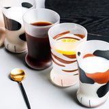 Cat Paw Frosted Glass Cup Sets - Brown 4 - 300ml 4pcs / Cat Paw Glass Set - Frosted Glass - image 19