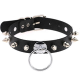Women's Gothic Punk Cosplay Collars - Black 11 - Black 006 / Punk Gothic Choker - Medium - PU Leather - image 17