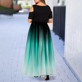 Women's Plus Size Prom Gradient Dress - Red - Dress - 6XL - Polyester/Chiffon/Spandex - image 22