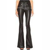 Women's Elegant Chic Faux Leather Pants - Black - 5XL - PU Leather - image 3