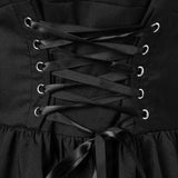 Women's Victorian Lace Up Goth Dress - Black - Medieval Dress - 5XL - Polyester - image 4