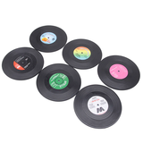 Funki Buys | Coasters | Vinyl Record C... - 6 Pcs / Record Coaster Set + Holder / BPA Free Plastic / 4.13" x 0.98" - image 14