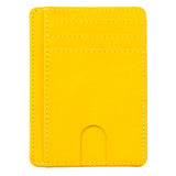 Unisex Slim RFID Leather Card Cases - Yellow - Card Holder Wallet - 4.53 x 3.15 x 0.2'' - PU Leather - image 11
