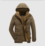 Men's Long Warm Fleece Winter Parkas - Blue - Fleece Parka - 6XL - Polyester Cotton - image 15
