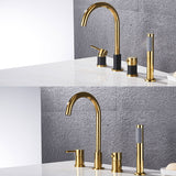 Bath Taps Luxury Brass Bath Shower Set - Gold - 1 / Brushed / Bath Faucet - Large - Stainless Steel - image 15