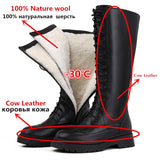 Women's Leather Winter Boots Sheep Skin - Black - Winter Boots - 12 B - Genuine Leather / Fleece - image 10
