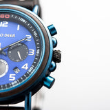 Men's Wooden Quartz Wrist Stop Watch - Blue/Black - E03-1 / Wood Watch - Wood/Stainless Steel - image 15