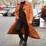 Funki Buys | Jackets | Men's Long Windbreak Trench Coat - Black - Windbreak Jacket / XXL / Polyester - image 4