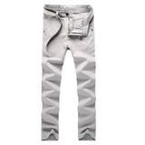 Men's Slim Fit Cargo Pant Mid-Waist Jeans - Light Gray - Pants - 40 - Polyester Denim - image 32
