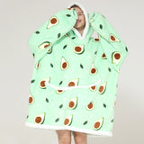 Unisex Soft Multi Print - Black/White - Adult / Cow / Wearable Blanket Hoodie - Adult Free Size - Plush - image 28