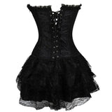 Women's Sweet Bustier Corset Dress Set - Green - Corset Skirt Set - 6XL - Polyester - image 17