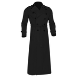 Funki Buys | Jackets | Men's Long Windbreak Trench Coat - Black - Windbreak Jacket / XXL / Polyester - image 7