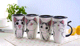 Large 20oz Ceramic Cat Mug + Spoon Lid - White - Pattern 1 / Cat Mug - 20oz - Porcelain - image 26