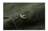 Men's Military Warm Zip Up Cotton Jacket - Khaki - Military Jacket - 8XL - Polyester Cotton - image 22