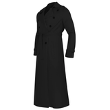 Funki Buys | Jackets | Men's Long Windbreak Trench Coat - Black - Windbreak Jacket / XXL / Polyester - image 8