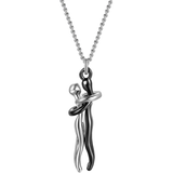 Unisex Hugging Pendant Necklace - Silver - Hug Necklace - Small - Alloy - image 12