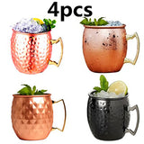 Moscow Mule 550ml Copper Mug Set Of 4 - Pink/Rose/Orange/Black - Mug 4pcs - Large - Copper - image 13