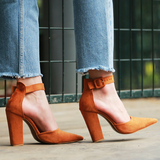 Funki Buys | Shoes | Women's High Block Heel Flock Party Shoe