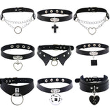 Unisex Hip Hop PU Leather Choker - PU Leather - image 36