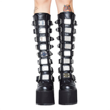 Funki Buys | Boots | Women's High Platform Wedge... - Black - 1 / Matte / Platform Buckle Boots / 43 B / PU Leather - image 2