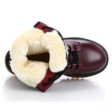 Women's Men's Winter Fur Lined Boots - Red - 1 / Fur Boots - 41 B - PU Leather - image 18
