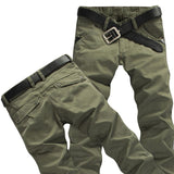 Men's Slim Fit Cargo Pant Mid-Waist Jeans - Army Green - Pants - 40 - Polyester Denim - image 4