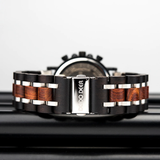 Men's Wooden Quartz Wrist Stop Watch - Blue/Black - E03-1 / Wood Watch - Wood/Stainless Steel - image 20