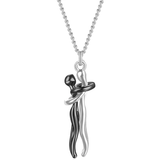Unisex Hugging Pendant Necklace - Silver - Hug Necklace - Small - Alloy - image 13