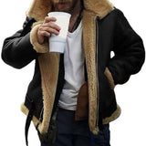 Men's Faux Leather Fur Lined Jacket - Black - Motorcycle Jacket - 5XL - PU Leather - image 7