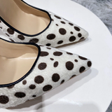 Women's High Animal Print Stilettos Flock - Green - 1 / 12cm / Stilettos - 42 B - PU Suede Leather - image 17