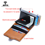 Men's Women's RFID Credit Card Holders - Black - RFID Wallet - 3.74 x 2.55 x 0.59" - PU Leather - image 15