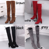 Funki Buys | Boots | Women's Thigh High Over Knee L... - Black - Over Knee Suede Boots / 10.5 B / Suede PU Leather - image 40