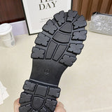 Women's Flat Gothic Punk Lace Up Shoes - Black - Patent Chunky Platform Shoes - 43 B - PU Leather - image 12