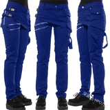 Women's Punk Pants Streetwear Zip Jeans - Black - Punk Pants - 5XL - Polyester - image 8