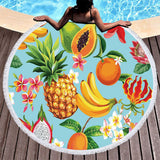 Fruit Printed Beach Mat Towel Throw - Green - 1 / STJ14-1 / Fruit Towel - Large - Microfibre - image 20