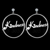 Custom Name Phrase Initial Drop Earring - Silver - 1 / Style1 / Silver Color - Stone Size 25mm - Stainless Steel - image 9