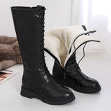 Women's Leather Winter Boots Sheep Skin - Black - Winter Boots - 12 B - Genuine Leather / Fleece - image 9