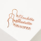Funki Buys | Earrings | Custom Name Initial Vertical Drop Earring