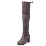 Funki Buys | Boots | Women's Thigh High Over Knee L... - Black - Over Knee Suede Boots / 10.5 B / Suede PU Leather - image 21